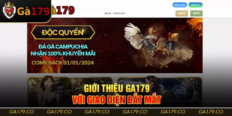 Giới thiệu Ga179 với giao diện bắt mắt
